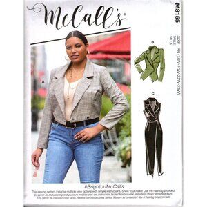 McCall's M8155 Womens 18W to 24W Jacket and Duster Vest Uncut Sewing Pattern